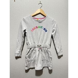 Mini Boden Girls Laugh Out Loud Sweatshirt Long Sleeve Cozy Tunic Top Girls 9-10